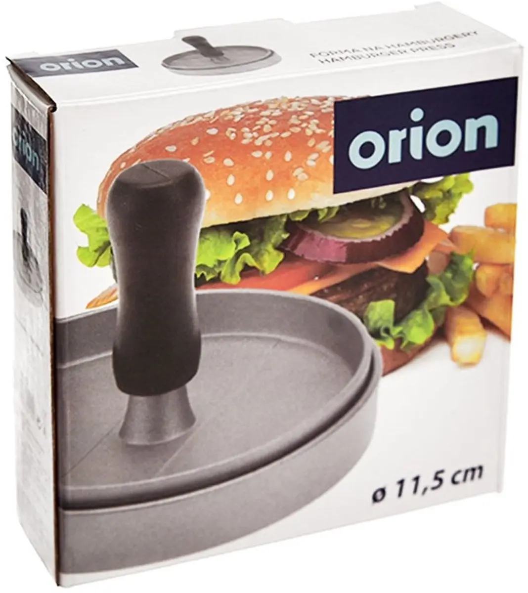 Orion Hamburgerpers 11,5 cm - Zwart Handvat