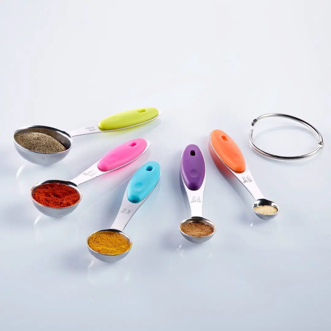 Westmark Pendolino Meetlepels Set 5 Stuks - 1,25-15ml - Roestvrij staal/Siliconen