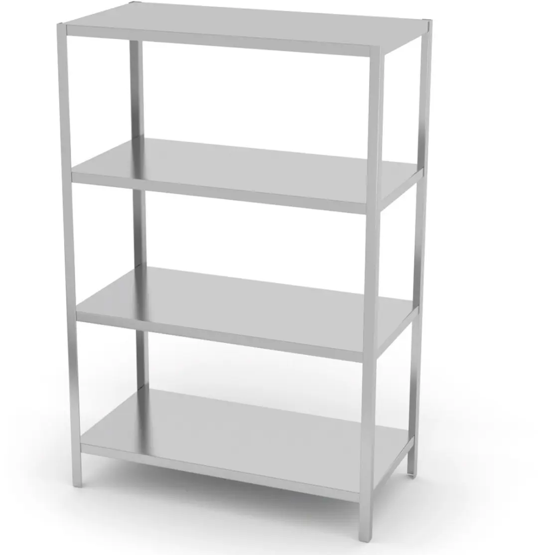HENDI Opbergrek 4 Planken - 800x400x1800mm - Roestvrij staal