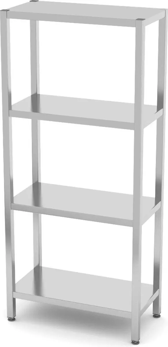 HENDI Opbergrek 4 Planken - 800x400x1800mm - Roestvrij staal