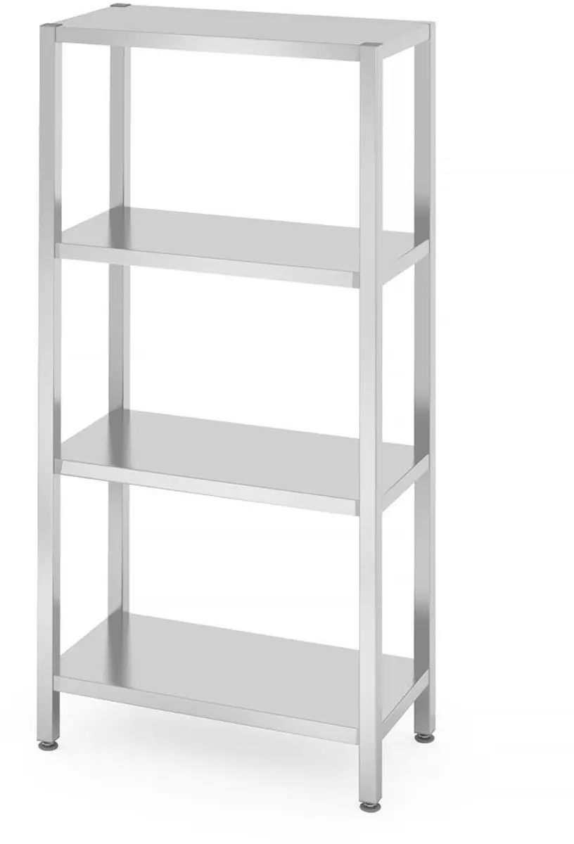 HENDI Opbergrek 4 Planken - 800x400x1800mm - Roestvrij staal