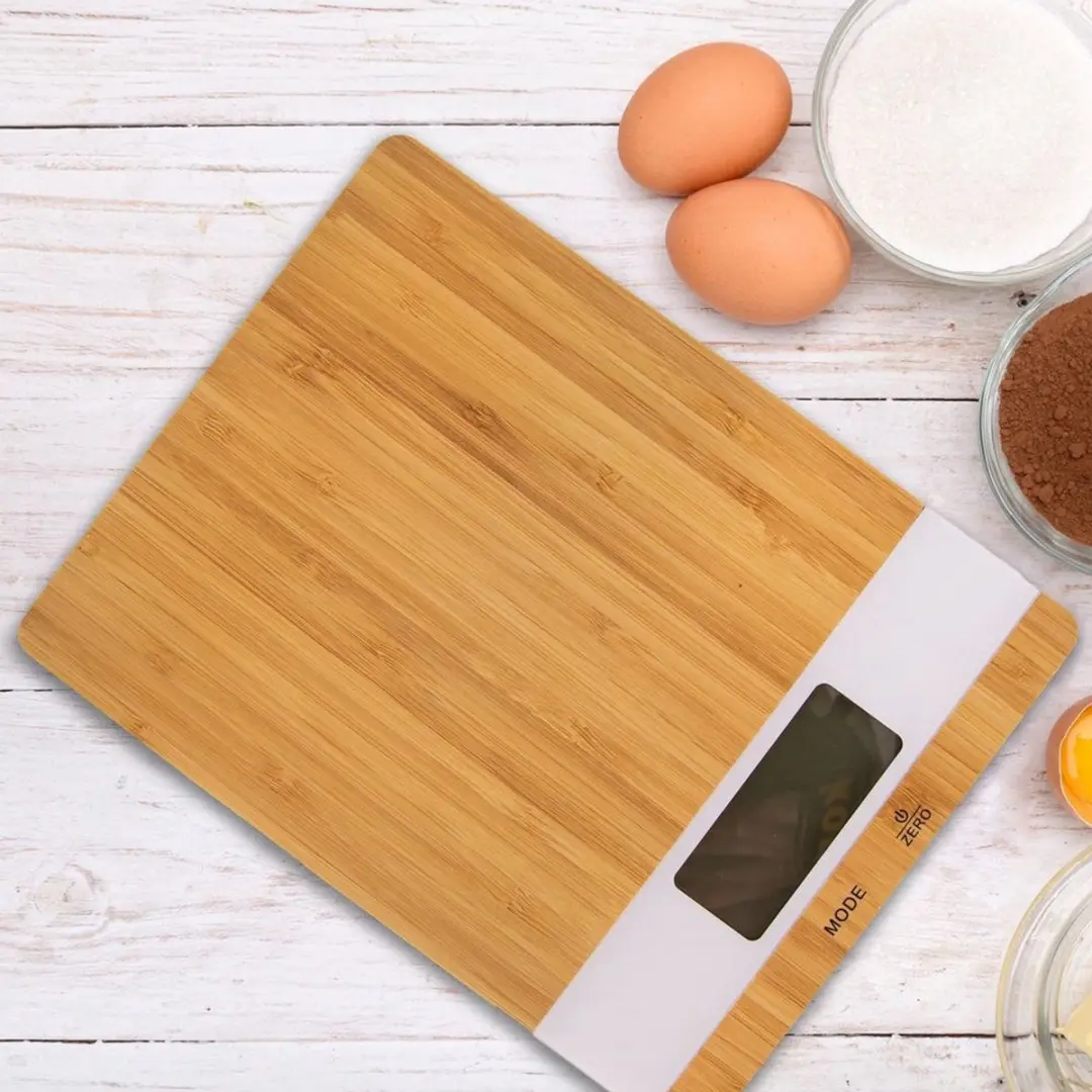 Orion Whiteline Keukenweegschaal Bamboe - 5 kg