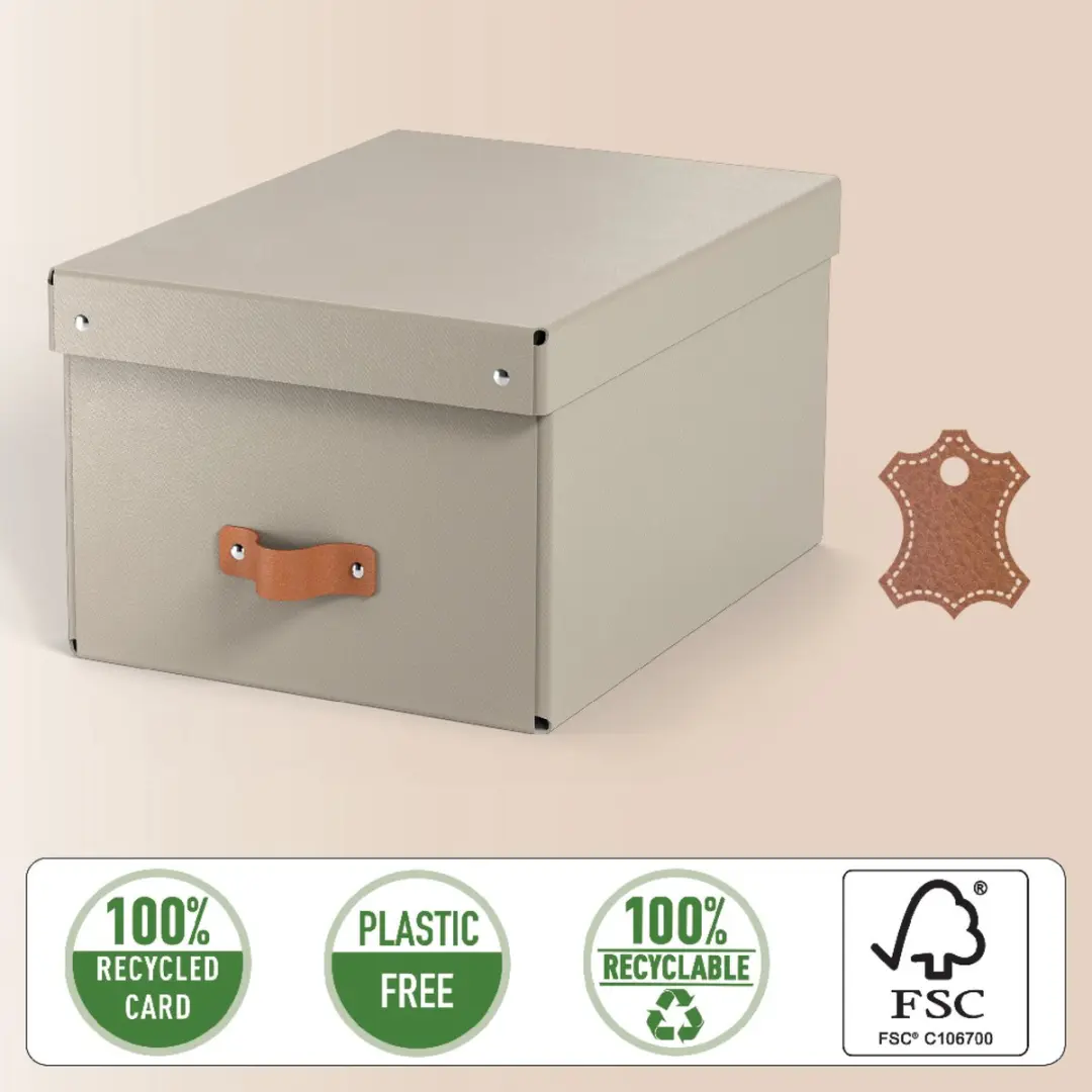 Leitz Puro Opbergdoos 17L - Set van 2 - Beige - afbeelding 6 van 6
