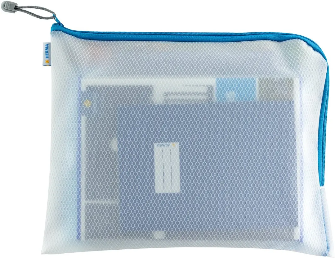 Herma Mesh Bags A4 Ritssluitingzakje - Blauw