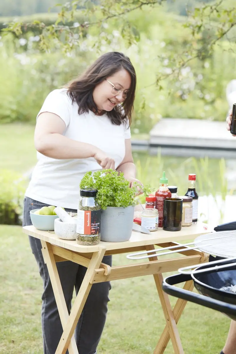 Barbecook Barbecue Zijtafel 70x43x81cm - Bruin