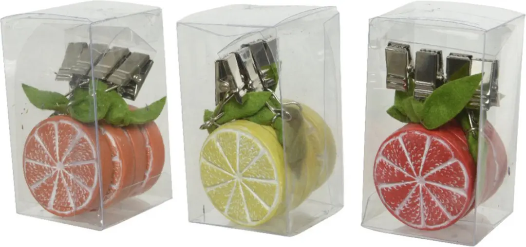 Decoris Grapefruit Tafelkleedgewichtjes - 4 Stuks - Rood