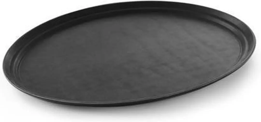 HENDI Ovaal Dienblad XL 735x600mm - Glasvezelversterkt - Zwart