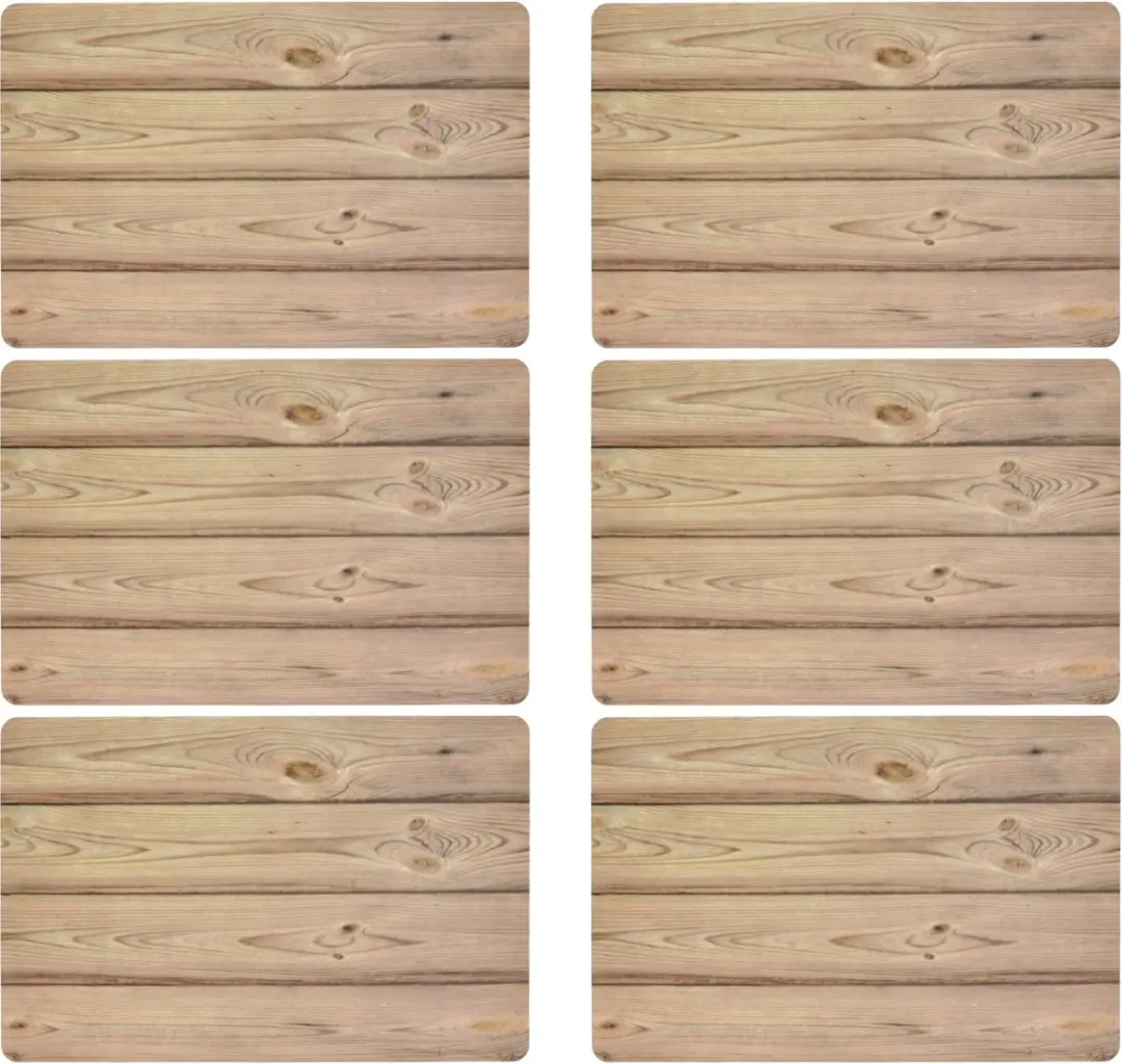 Bellatio Design Tafel Placemats Houten Planken Print