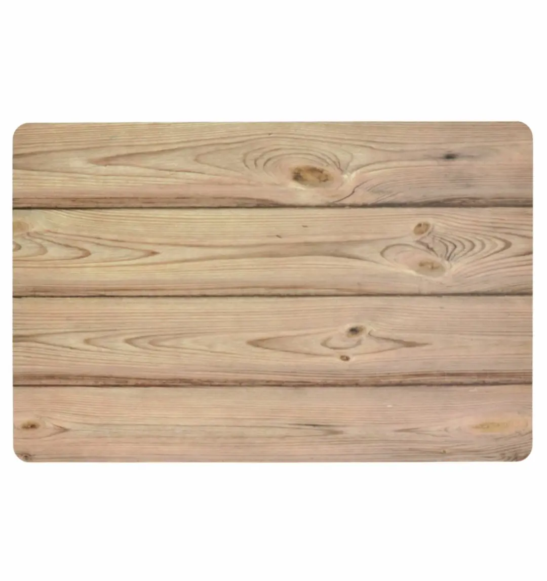 Bellatio Design Tafel Placemats Houten Planken Print - 6 Stuks
