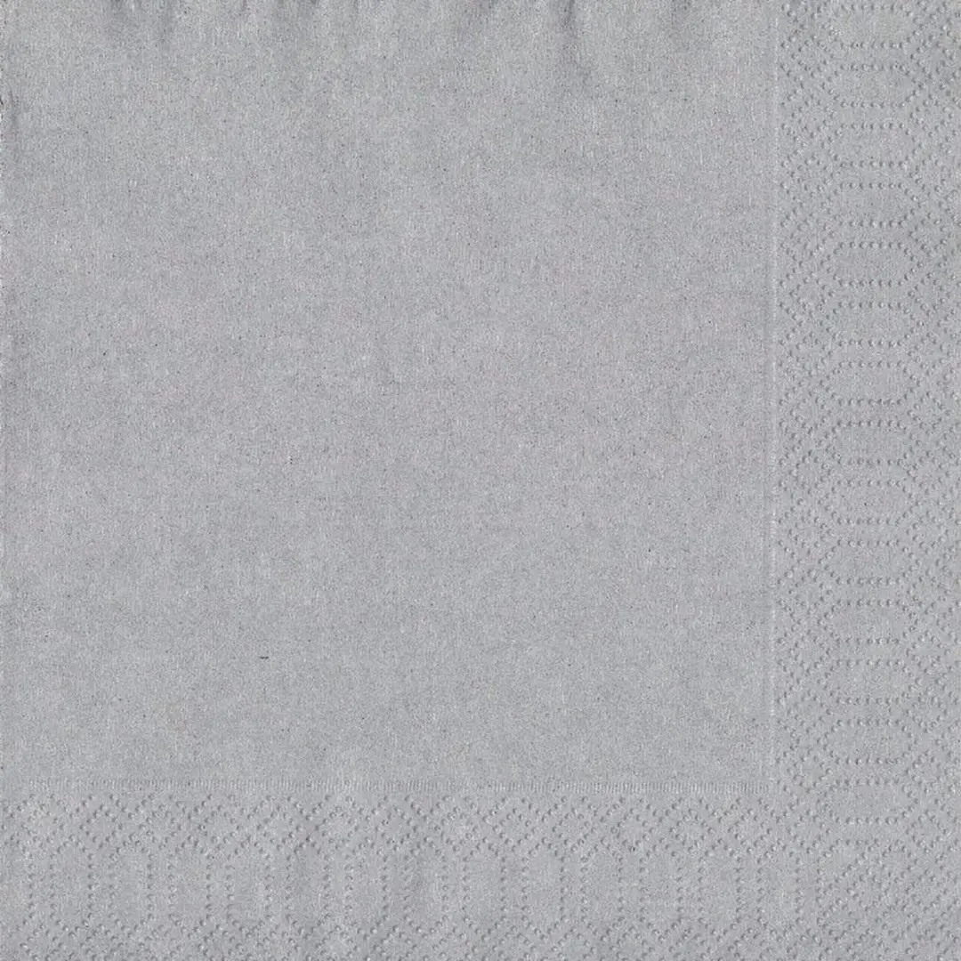 Duni Kerst Servetten Unikleur Zilver 33x33cm