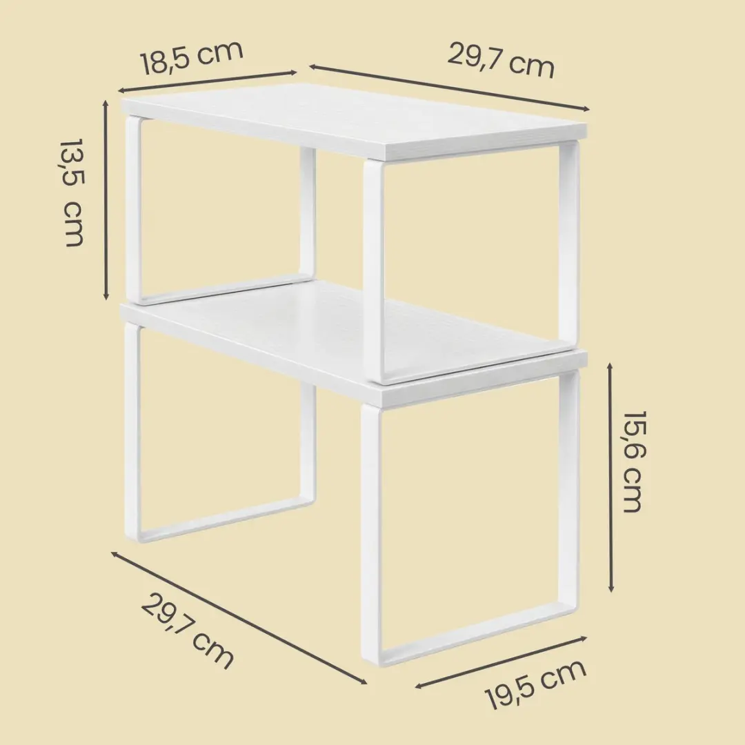 Songmics Kruidenrek Set 2 Stuks KCS02W01 - Wit - afbeelding 4 van 6