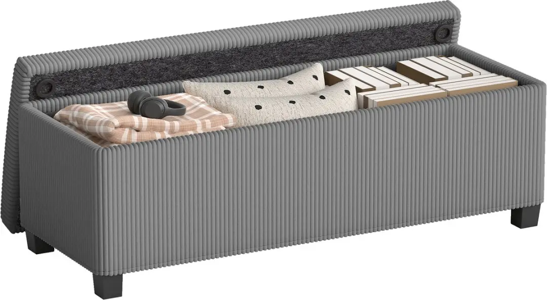 Homcom Opbergbank Grijs 112L
