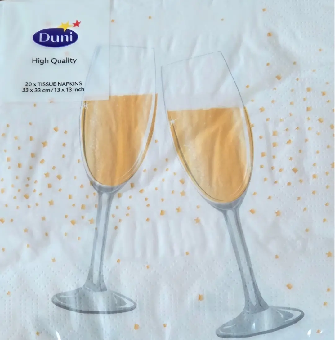 Duni Champagneglas Wegwerpservetten