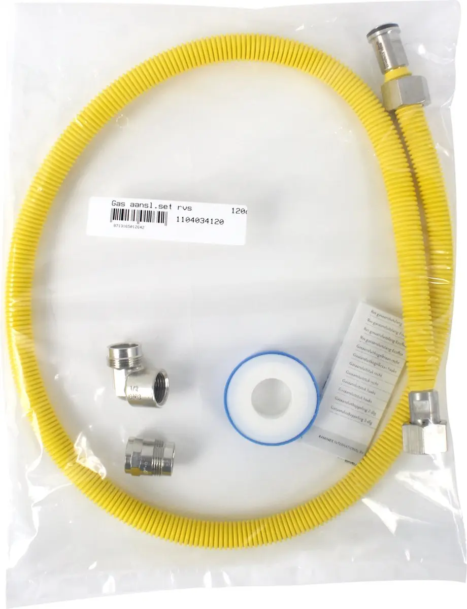 Scanpart Gasslang Aansluitset 120cm - 4 Stuks - Geel