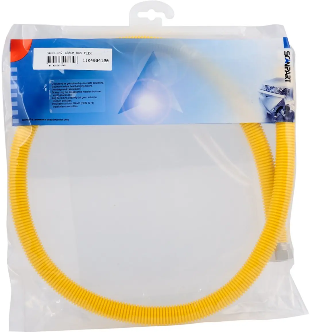 Scanpart Gasslang Aansluitset 120cm - 4 Stuks - Geel