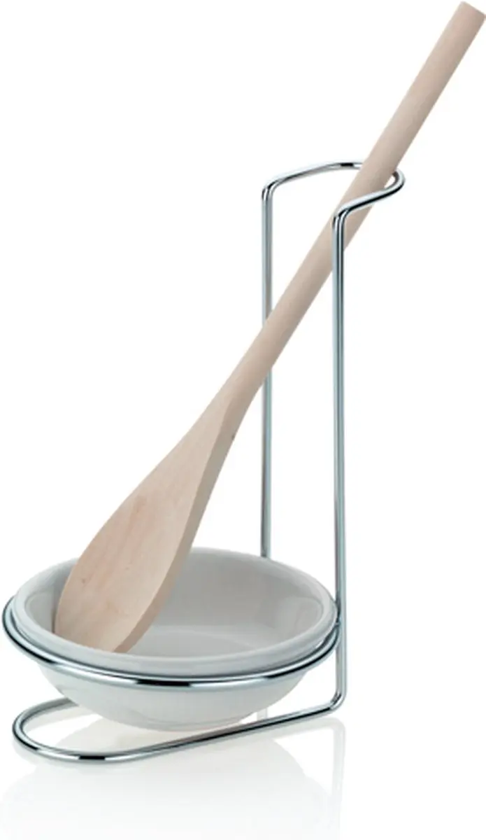 Kela Butler Lepelhouder - Zilver - Incl. Houten Lepel