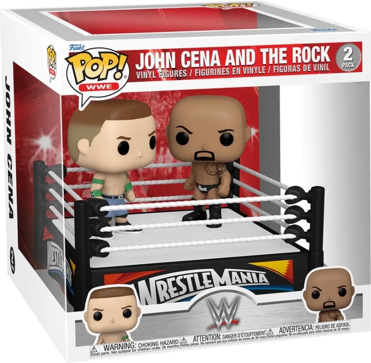 Funko Pop WWE John Cena vs The Rock 61463 - Verzamelobject 15cm - Multi