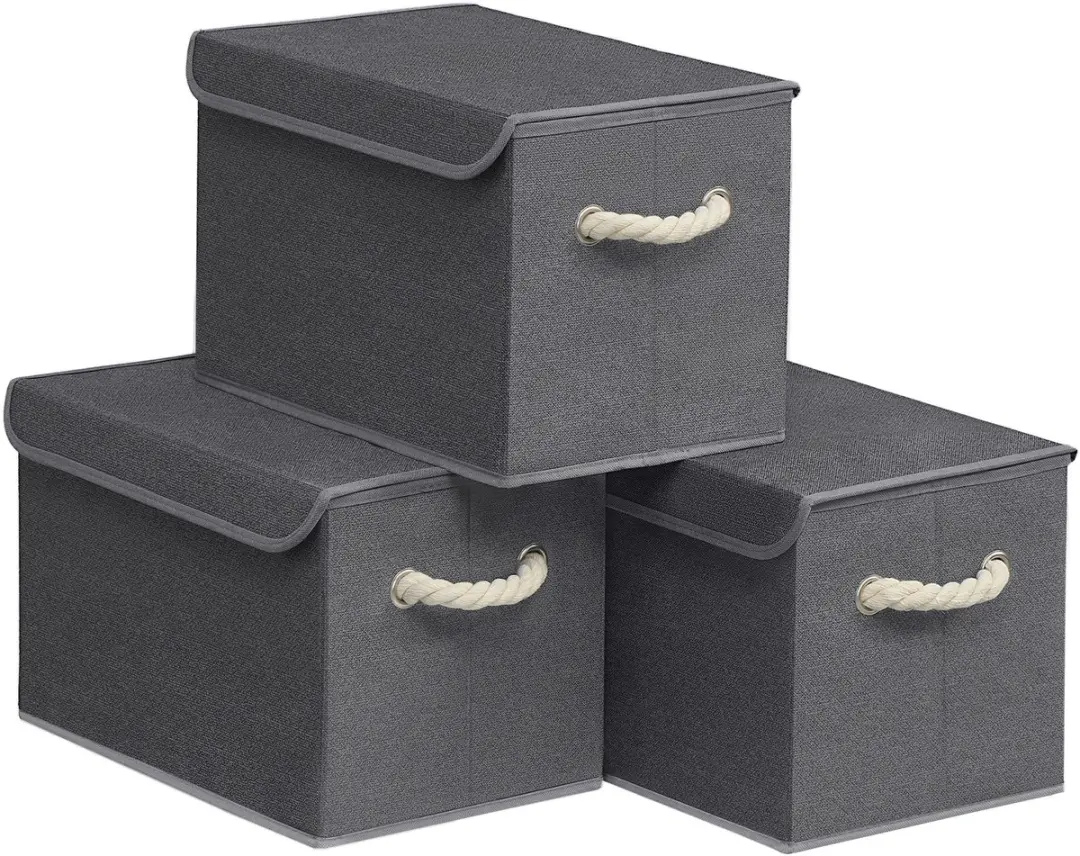 Songmics Opbergbox 3-delig Leigrijs - 23L
