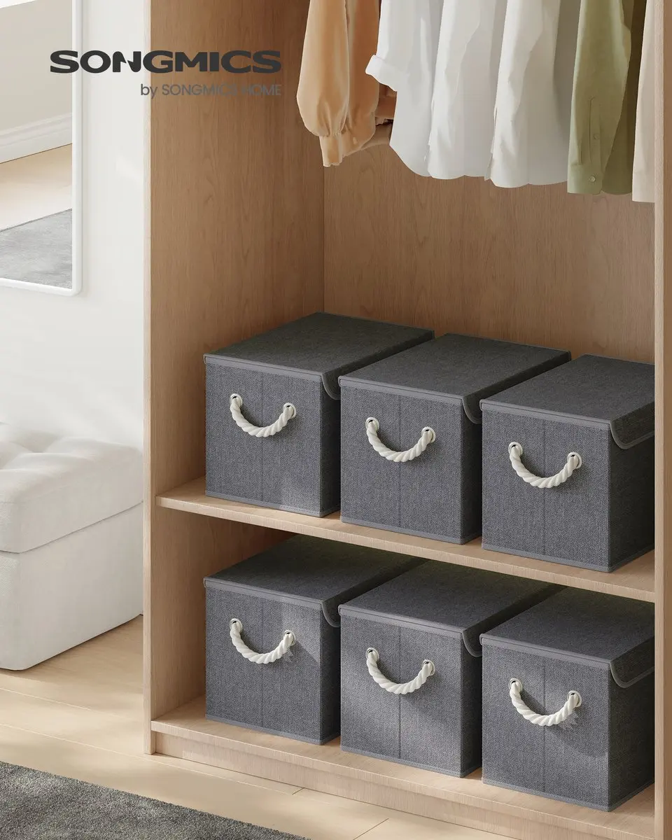 Songmics Opbergbox 3-delig Leigrijs - 23L