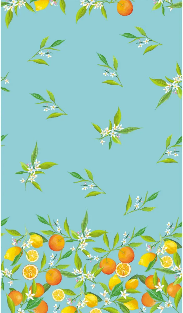 Duni Lemon Tree Tafellaken 138x220cm - Blauw