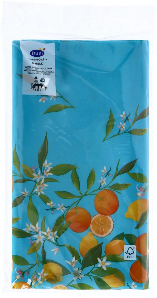 Duni Lemon Tree Tafellaken 138x220cm - Blauw