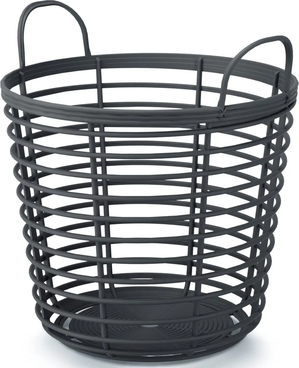 Prosperplast Draadmanden 2x - Antraciet - 54L - D38xH38cm