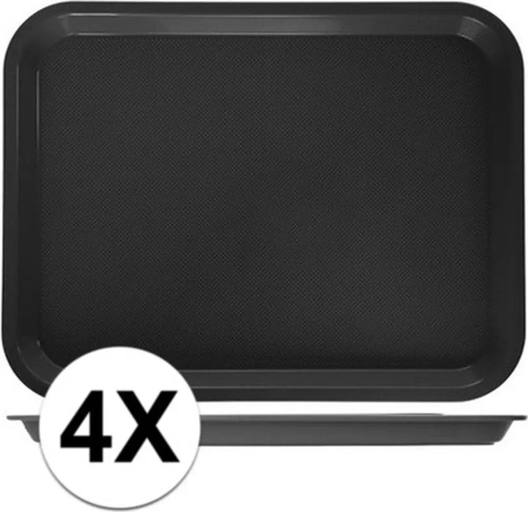 Araven Horeca Serveerbladen 4x - 35x27cm - Zwart