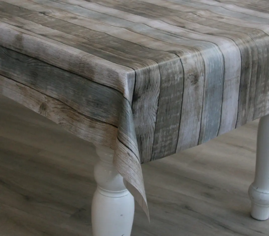 Bellatio Design Tafelzeil 140x300cm - Houten Planken Print - Multi