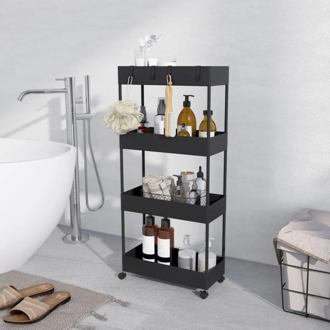 Homcom Keukenwagen - 40L - 90cm - Zwart
