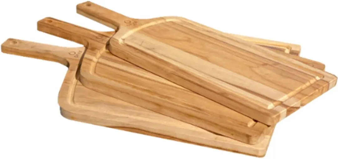 Ofyr Serveerplank Teakhout - Set van 3 stuks - Ø60cm - Rood