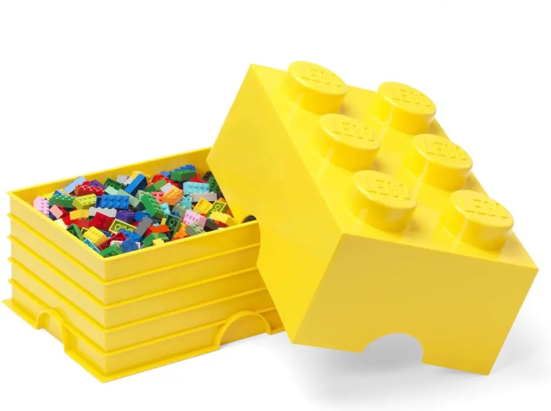 Lego - Opbergbox Brick 6 - Nylon - Geel