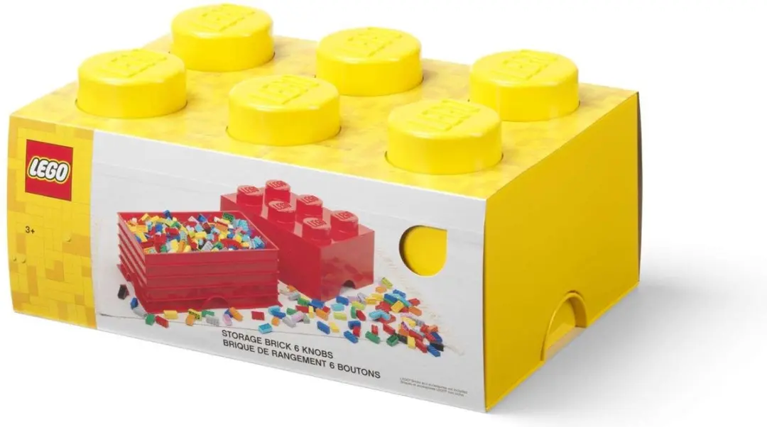 Lego - Opbergbox Brick 6 - Nylon - Geel