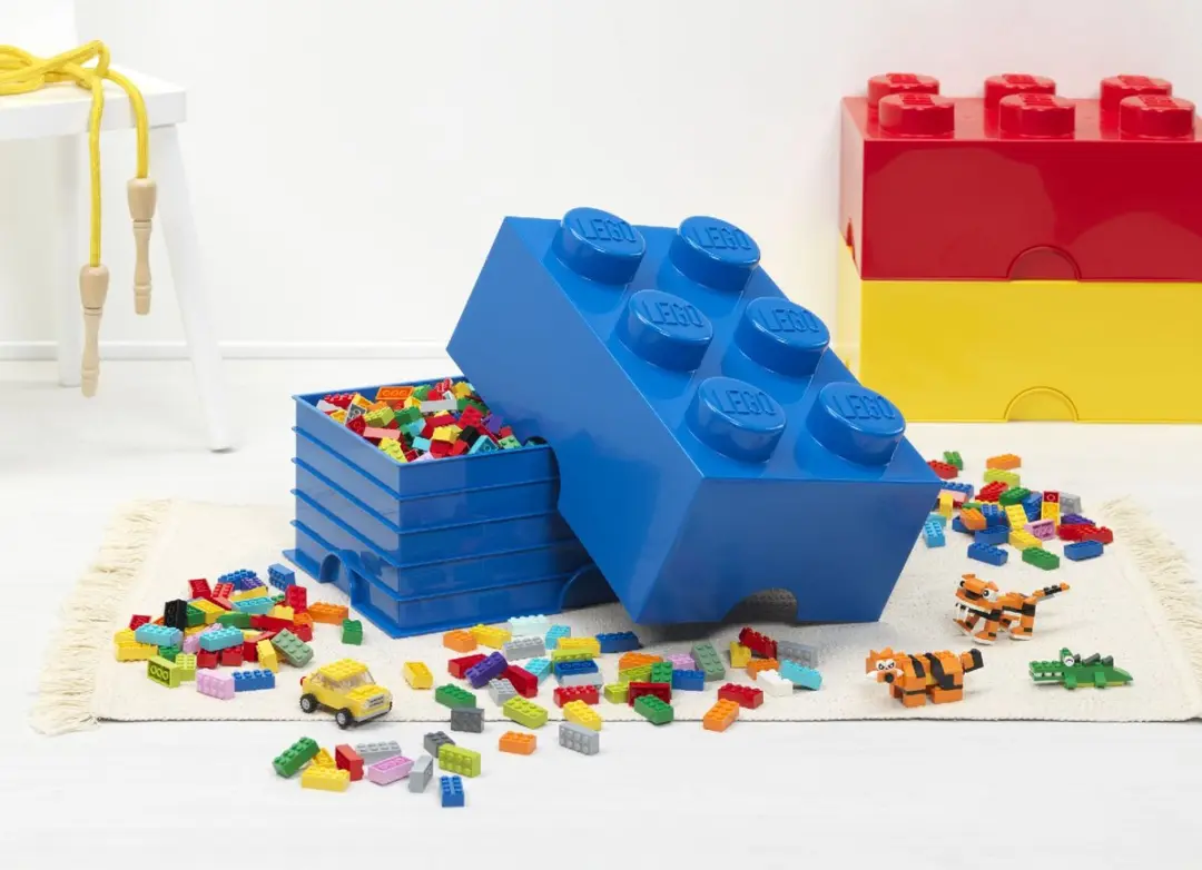 Lego - Opbergbox Brick 6 - Nylon - Geel