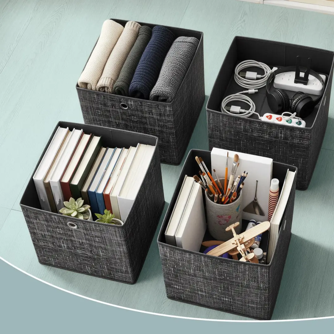 Songmics Opbergbox Grijs 36L - 6 Stuks