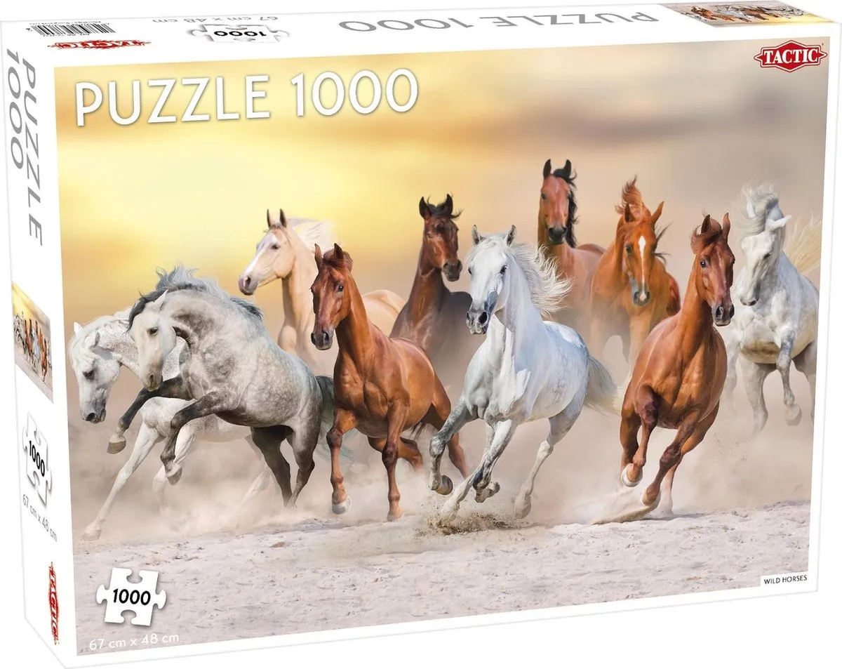 Tactic Wild Horses Puzzel 1000 Stuks - Galopperende Paarden