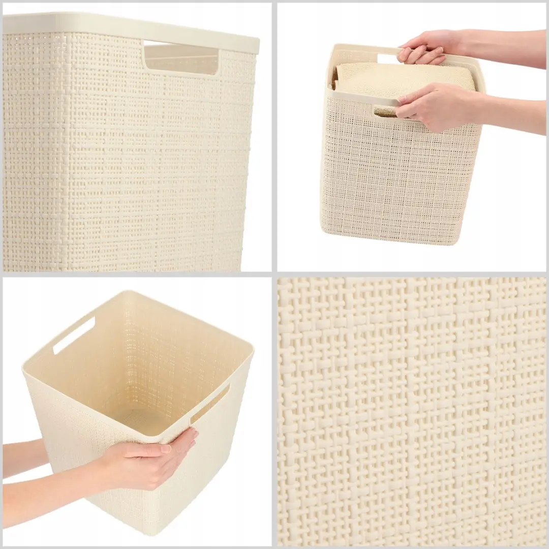 Curver Jute Opbergmand Cube - 17L - Gebroken wit