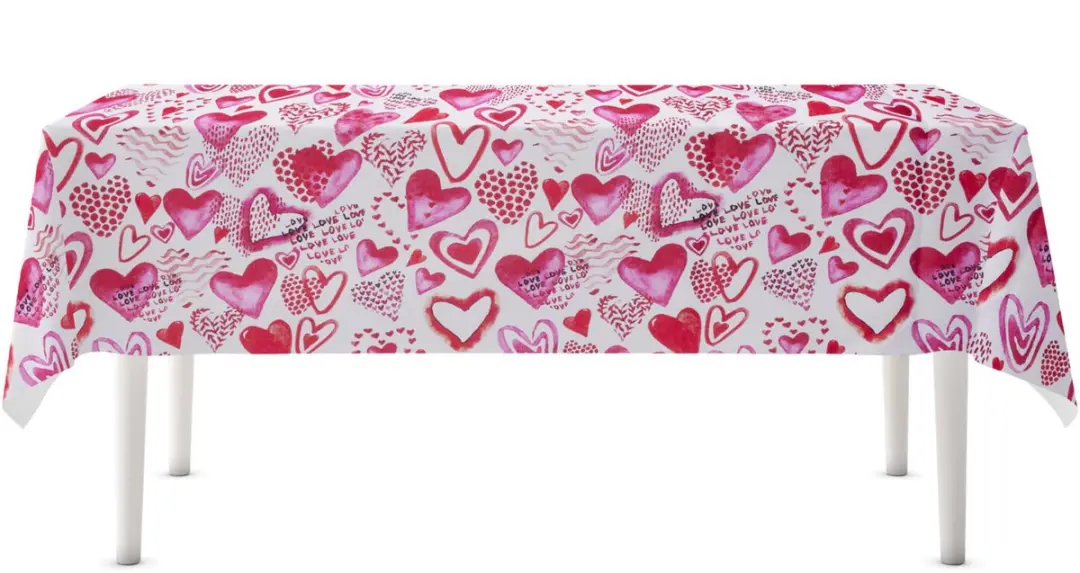 Excellent Houseware Hartjes Tafelkleed 130x180cm