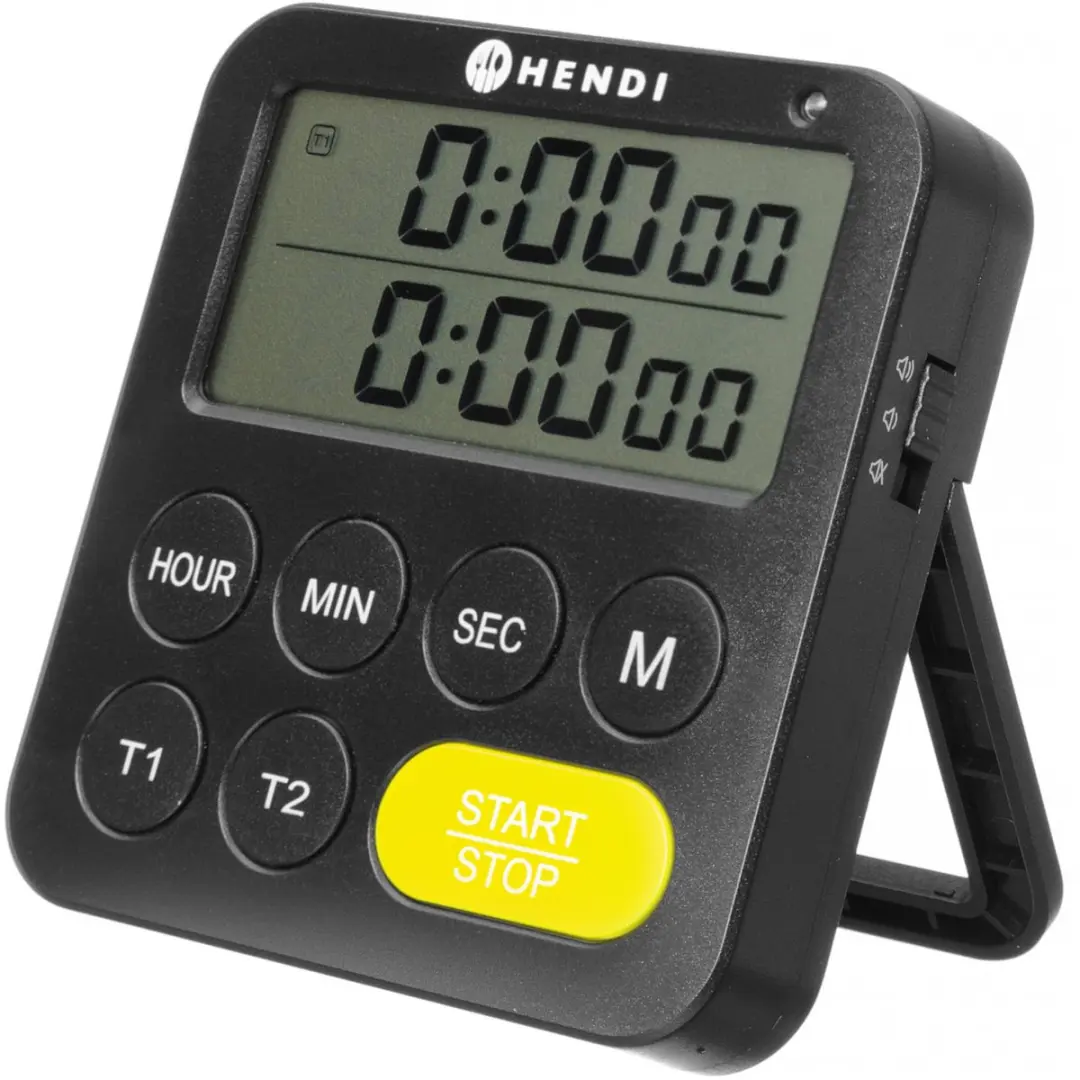 HENDI Dubbele Keukentimer - Magnetisch - Zwart