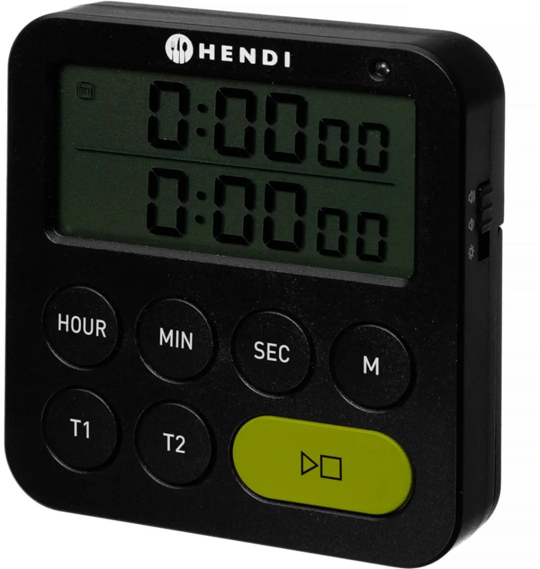 HENDI Dubbele Keukentimer - Magnetisch - Zwart