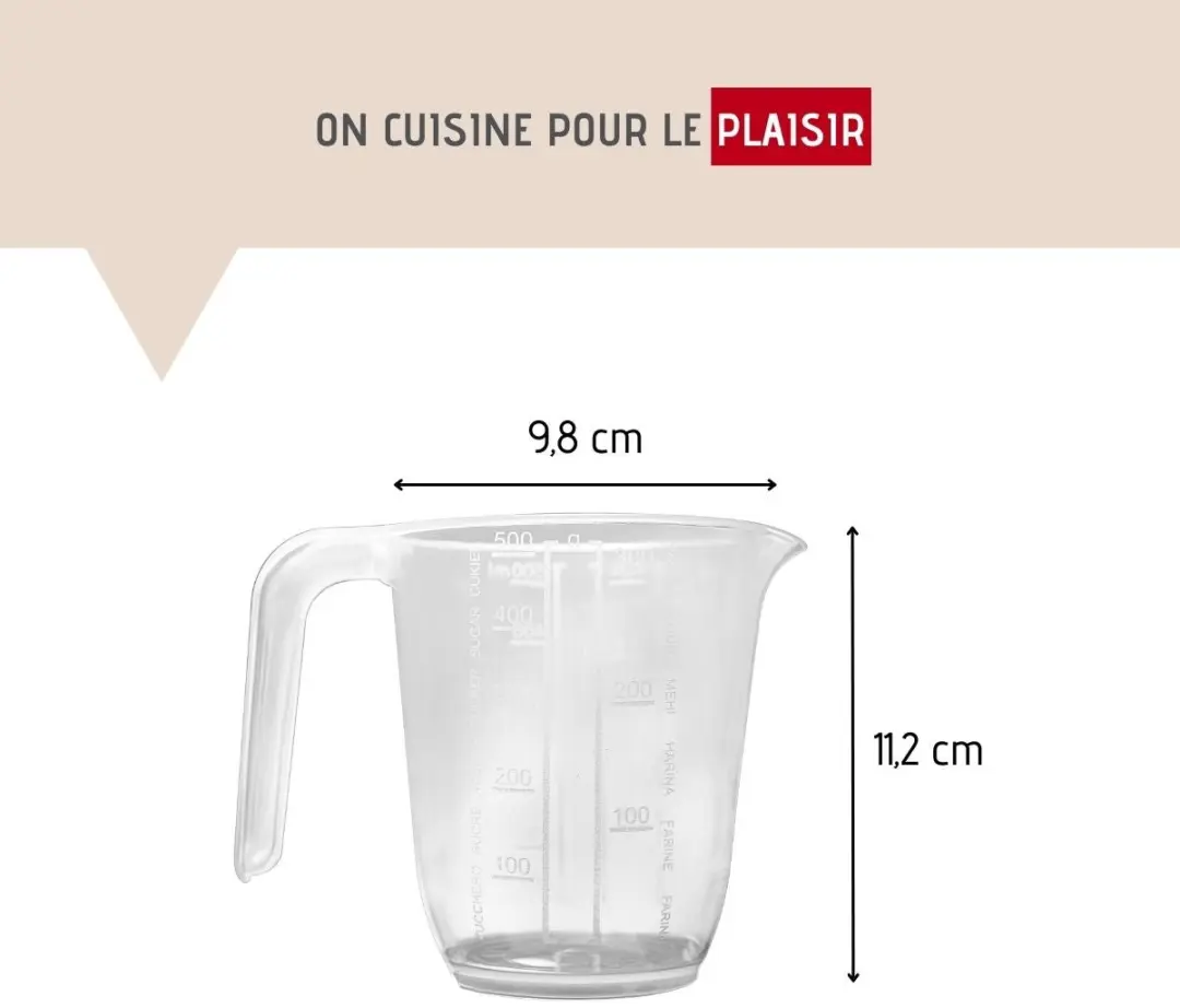 Fackelmann Basic Maatbeker 500ml - Transparant