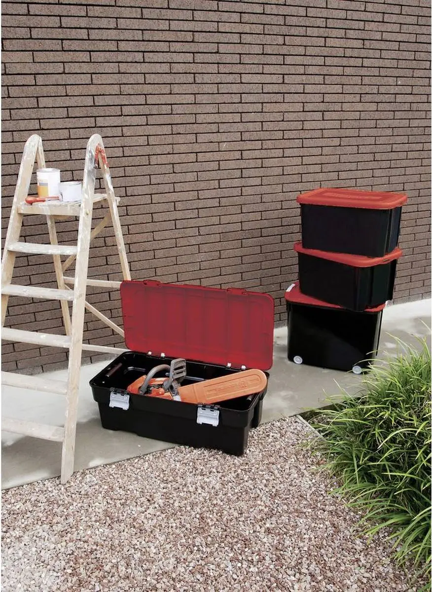 Keter Voyager Box 65L - Zwart-Rood