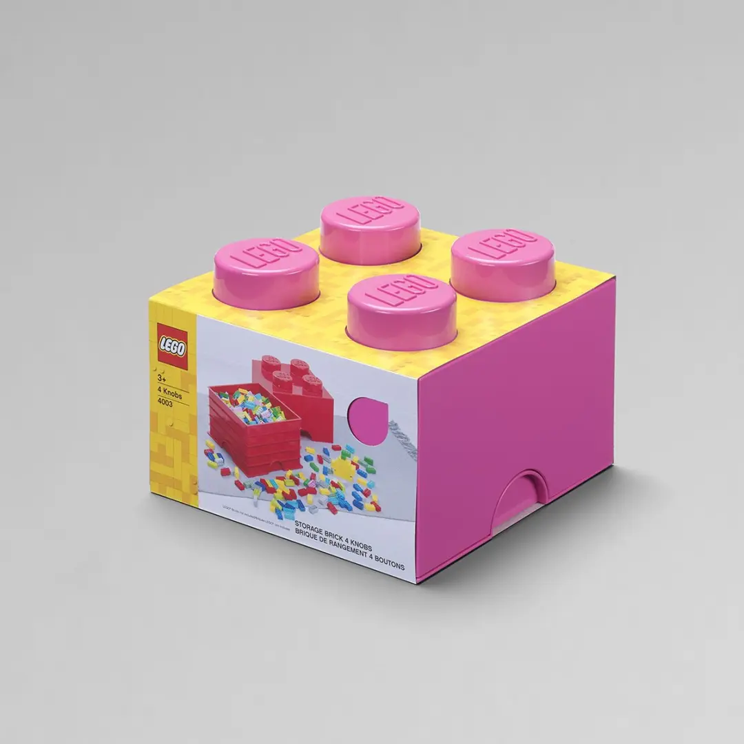 LEGO Brick 4 Opbergbox Roze - 6L - afbeelding 6 van 6