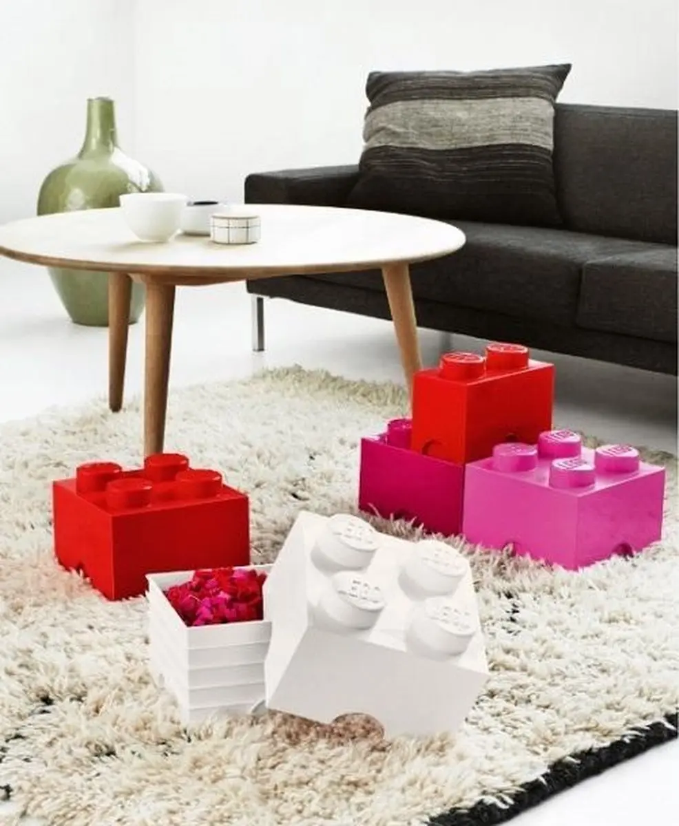 Lego - Opbergbox Brick 4 - Polypropyleen - Roze