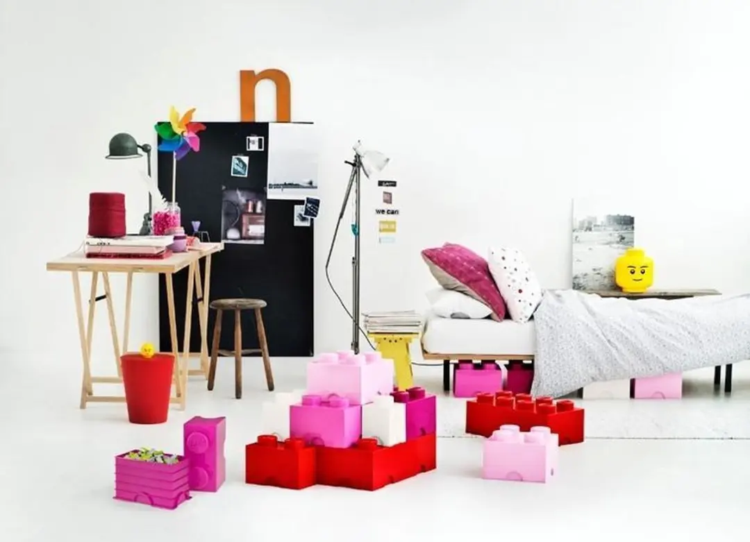 Lego - Opbergbox Brick 4 - Polypropyleen - Roze