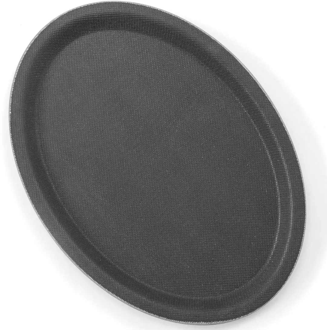 HENDI Ovaal Dienblad 16x23cm - Antislip - Zwart