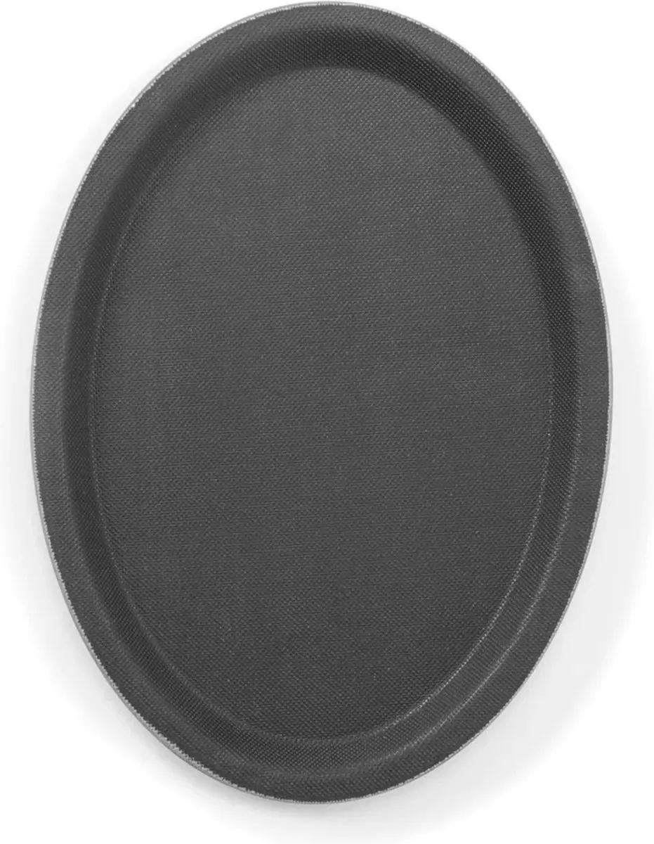 HENDI Ovaal Dienblad 16x23cm - Antislip - Zwart