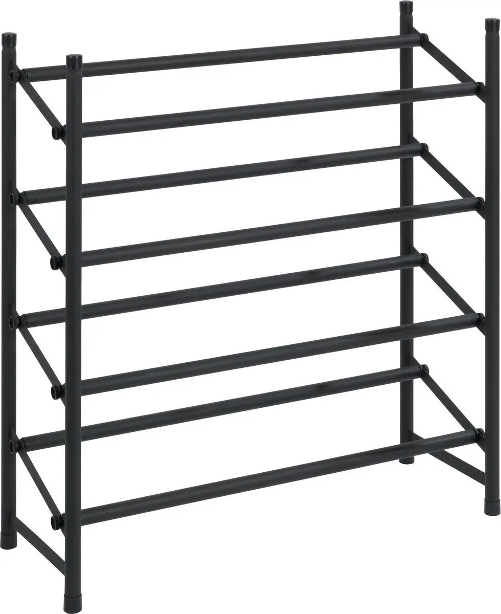 Wenko Uitschuifbaar Schoenenrek 4 Niveaus - Zwart - afbeelding 6 van 6