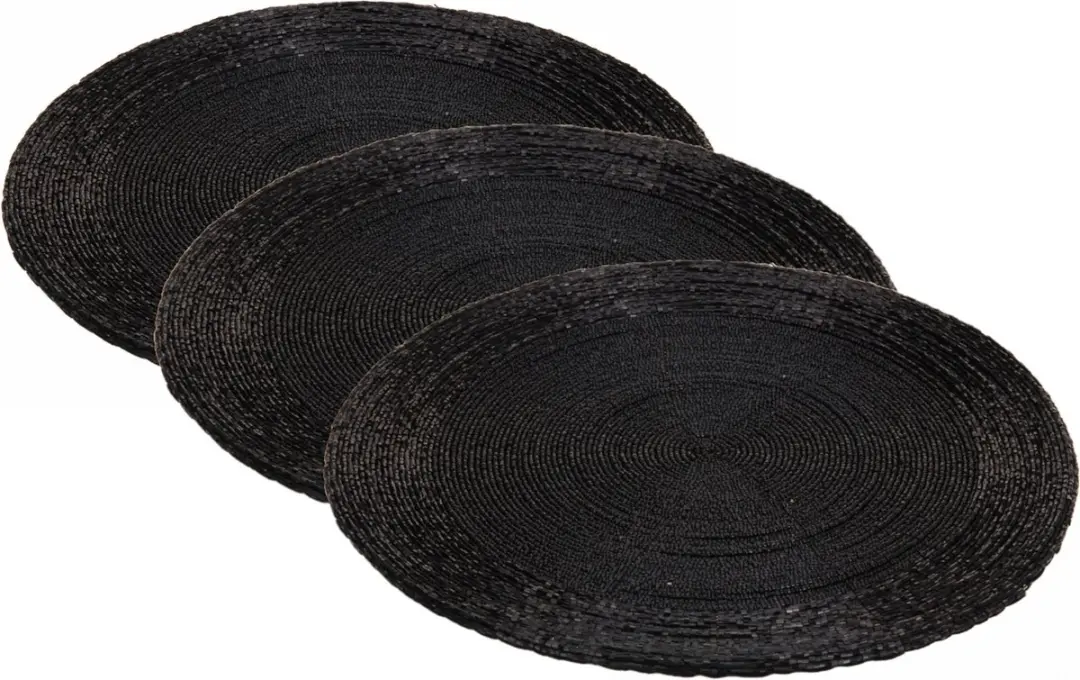 Excellent Houseware Rond Placemat Zwart Ø35cm