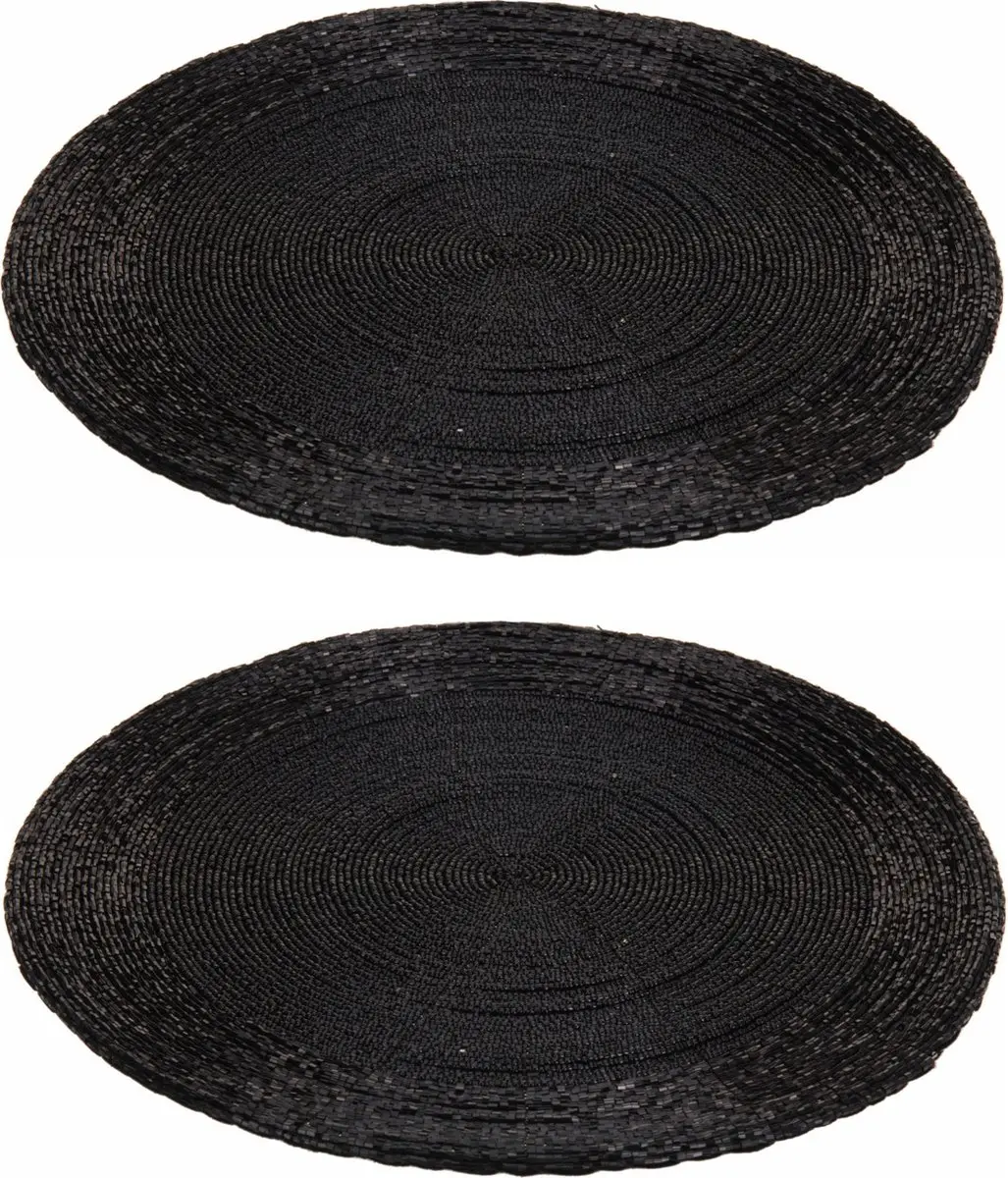 Excellent Houseware Rond Placemat Zwart Ø35cm