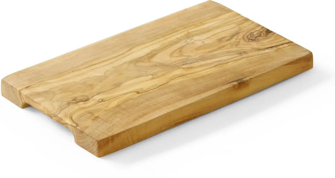 HENDI Serveerplank – Olijfhout – Handgemaakt – 250x150x18 mm – Unieke Textuur